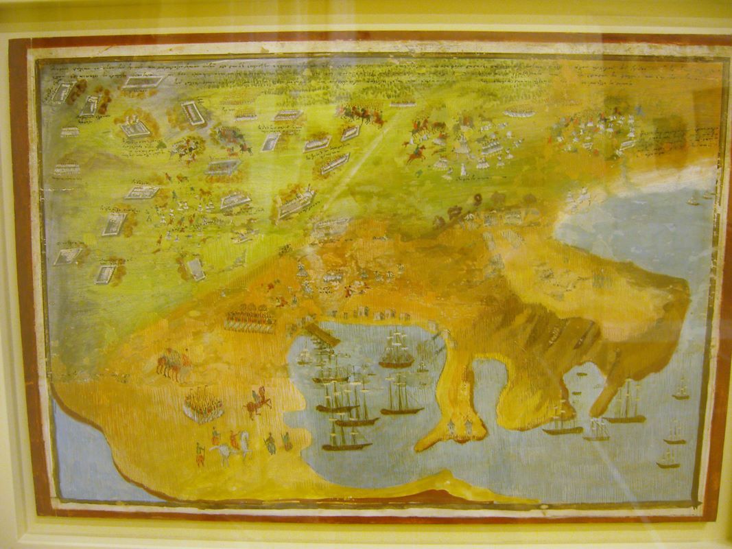 Μάχες γύρω από τον Πειραιά, Μακρυγιάννης & Ζωγράφος, ξύλινο ταμπλό, Εθνικό Ιστορικό Μουσείο.